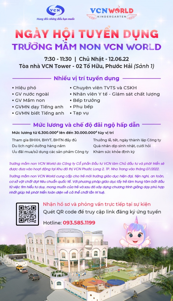 Ngày hội tuyển dụng Trường mầm non VCN World