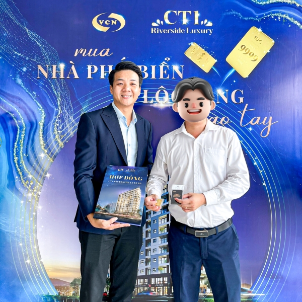 VCN TRAO “LỘC VÀNG” ĐẾN CHỦ NHÂN CĂN HỘ CT1 RIVERSIDE LUXURY