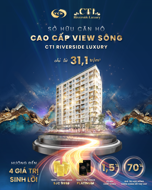 CT1 RIVERSIDE LUXURY – ĐẦU TƯ THÔNG MINH VỚI GIÁ TRỊ SINH LỜI THẬT