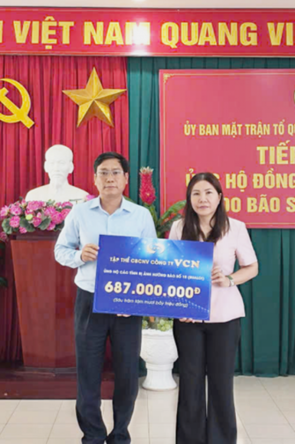 VCN ủng hộ 687 triệu đồng hỗ trợ Đồng bào bị ảnh hưởng bão số 10 (Bualoi)