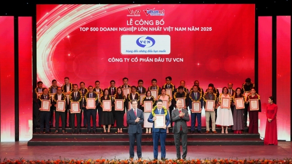 Công ty Cổ phần Đầu tư VCN được vinh danh Top 500 Doanh nghiệp tư nhân lớn nhất Việt Nam 2025