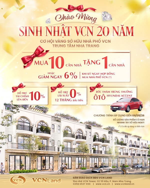 ƯU ĐÃI ĐẶC BIỆT – CHÀO MỪNG SINH NHẬT VCN 20 NĂM