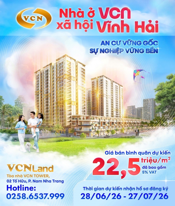 Thông báo thời gian tiếp nhận hồ sơ mua NOXH VCN Vĩnh Hải