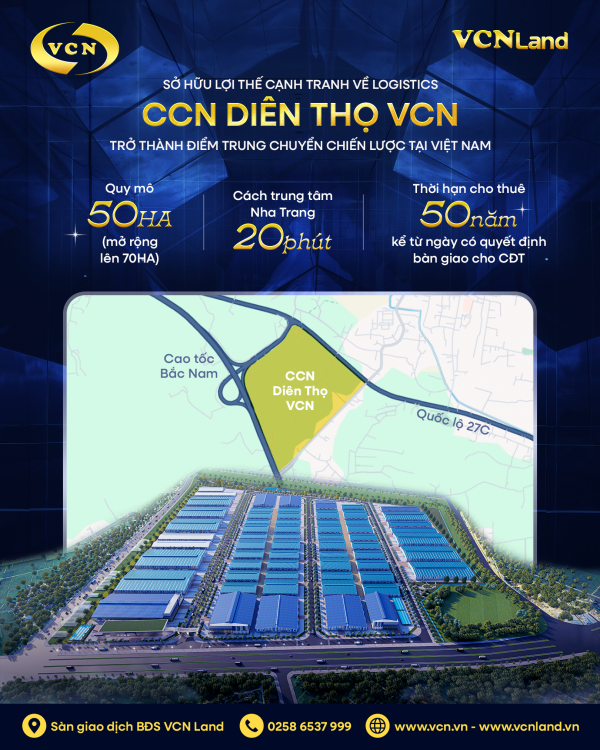 SỞ HỮU LỢI THẾ CẠNH TRANH VỀ LOGISTICS - CCN DIÊN THỌ VCN TRỞ THÀNH ĐIỂM TRUNG CHUYỂN CHIẾN LƯỢC TẠI VIỆT NAM