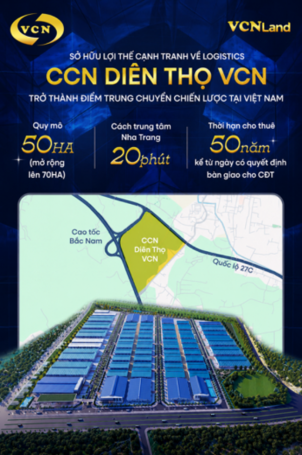 SỞ HỮU LỢI THẾ CẠNH TRANH VỀ LOGISTICS - CCN DIÊN THỌ VCN TRỞ THÀNH ĐIỂM TRUNG CHUYỂN CHIẾN LƯỢC TẠI VIỆT NAM
