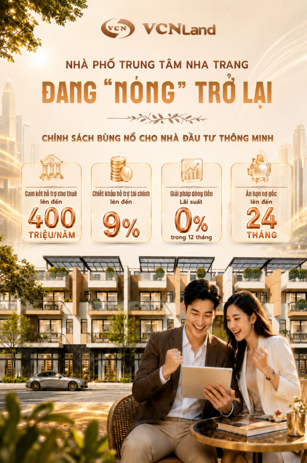 NHÀ PHỐ TRUNG TÂM NHA TRANG ĐANG “NÓNG” TRỞ LẠI – CƠ HỘI CHUYỂN ĐỔI DÒNG TIỀN SANG TÀI SẢN THỰC? 
