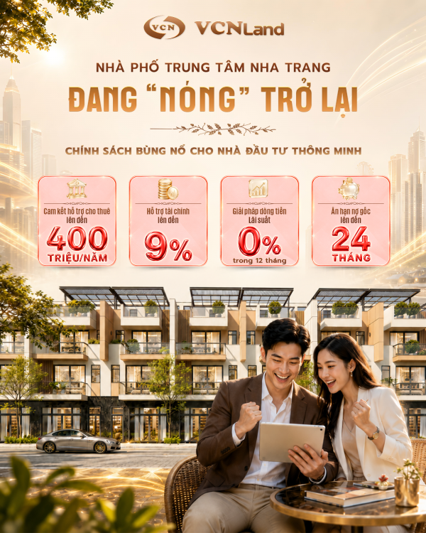 NHÀ PHỐ TRUNG TÂM NHA TRANG ĐANG “NÓNG” TRỞ LẠI – CƠ HỘI CHUYỂN ĐỔI DÒNG TIỀN SANG TÀI SẢN THỰC? 