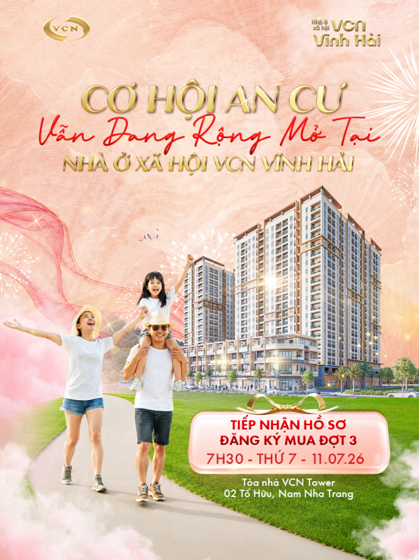 CƠ HỘI AN CƯ VẪN ĐANG RỘNG MỞ – ĐỢT 3 TIẾP NHẬN HỒ SƠ NOXH VCN VĨNH HẢI