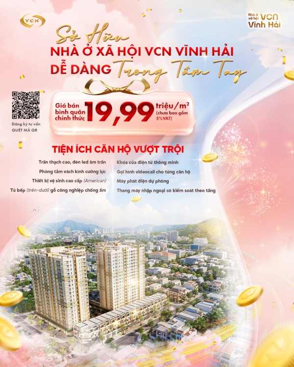 Công khai giá bán nhà ở xã hội tại dự án Khu nhà ở xã hội Vĩnh Hải, đường Đào Văn Tiến, phường Bắc Nha Trang, Khánh Hòa