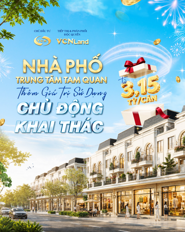 NHÀ PHỐ TRUNG TÂM TAM QUAN: THÊM KHÔNG GIAN, THÊM CÔNG NĂNG