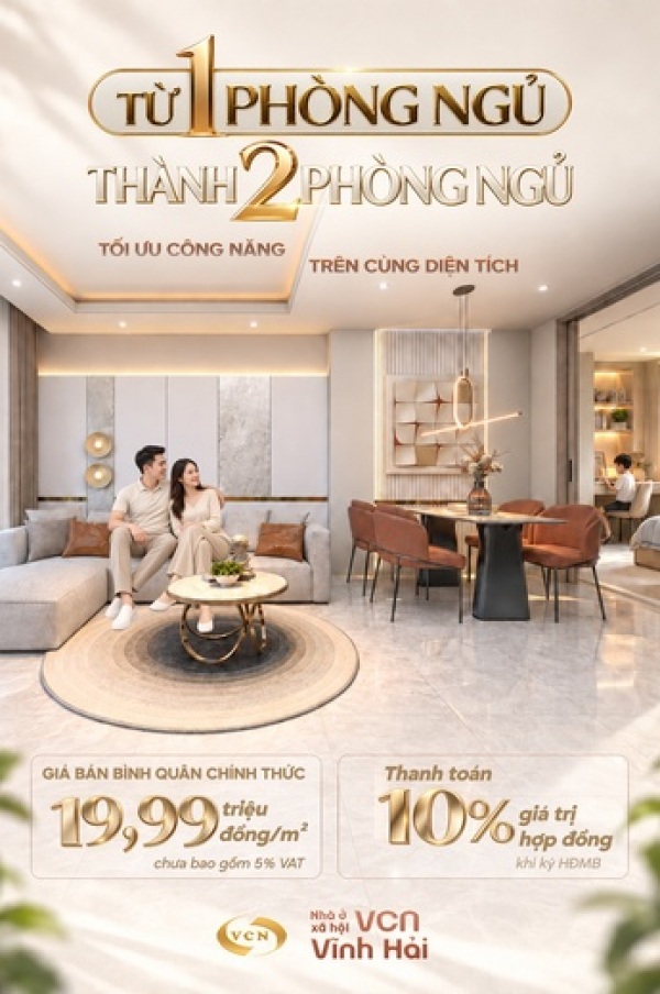 TỪ 1 PHÒNG NGỦ THÀNH 2 PHÒNG NGỦ: TỐI ƯU CÔNG NĂNG TRÊN CÙNG DIỆN TÍCH