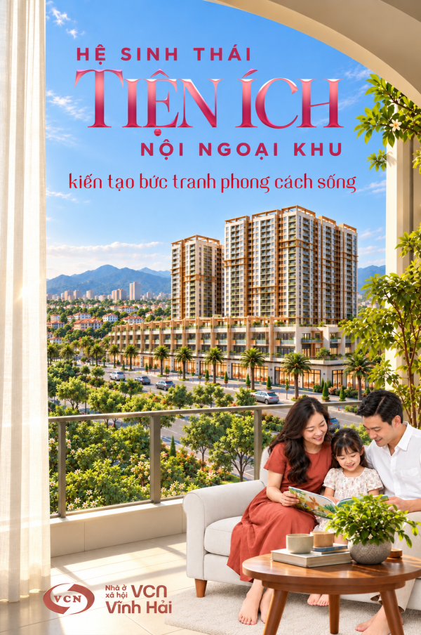 NHÀ Ở XÃ HỘI VCN VĨNH HẢI: HỆ SINH THÁI TIỆN ÍCH, KẾT NỐI THUẬN TIỆN TẠI BẮC NHA TRANG